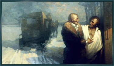 Картина под названием "" Pushkin"" - Serge Ivantsov, Подлинное произведение искусства