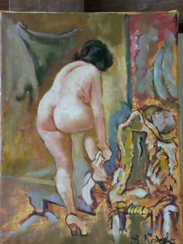 Painting titled "Cesarine" by Serge Krief, Original Artwork