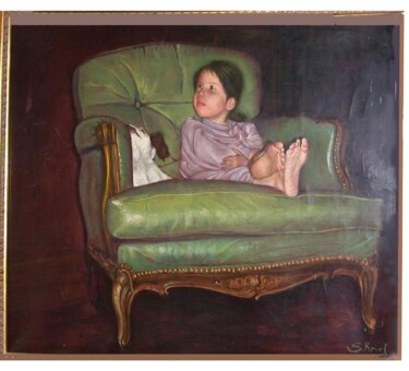 Peinture intitulée "Cheryl canapé" par Serge Krief, Œuvre d'art originale