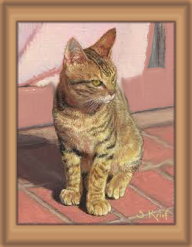 Peinture intitulée "ptit-minou1.jpg" par Serge Krief, Œuvre d'art originale, Huile