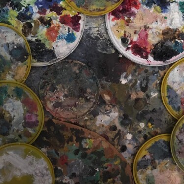 Peinture intitulée "circle of friends" par Serge Lilac, Œuvre d'art originale, Travail numérique 2D