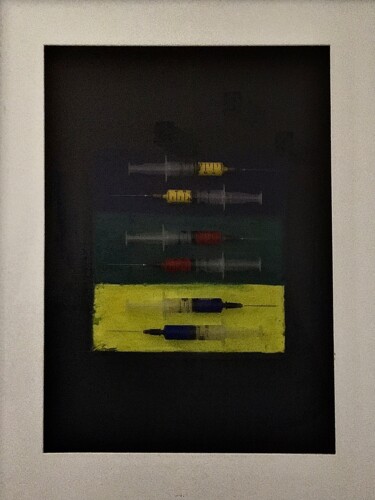 Painting titled "Suprematist expansi…" by Serge Lilac, Original Artwork, Plastic Mounted on Wood Panel