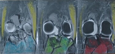 Disegno intitolato "Les Pénitents" da Serge Maronese, Opera d'arte originale, Pastello