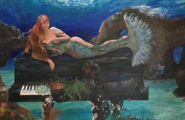 Картина под названием "EVOLUTION" - Serge Mathiot, Подлинное произведение искусства, Акрил Установлен на Деревянная рама для…