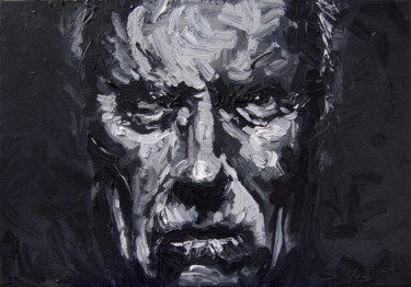 Painting titled "Clint" by Serge Mazet, Original Artwork, Acrylic