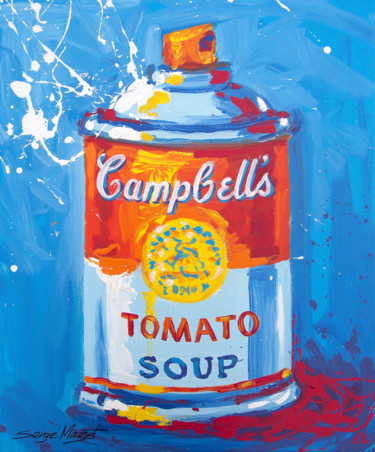 Malerei mit dem Titel "Bombe Campbells" von Serge Mazet, Original-Kunstwerk, Acryl