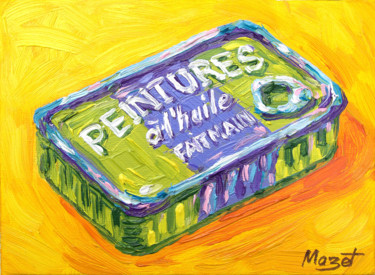 Картина под названием "Peintures à l'huile…" - Serge Mazet, Подлинное произведение искусства, Масло