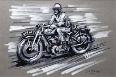 Malerei mit dem Titel "Hold rider" von Serge Mazet, Original-Kunstwerk, Acryl