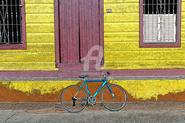 Digital Arts titled "Vélo bleu de Cuba" by Serge Nouchi, Original Artwork, Other