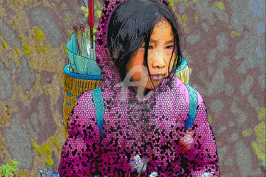 Arts numériques intitulée "Jeune vietnamienne" par Serge Nouchi, Œuvre d'art originale