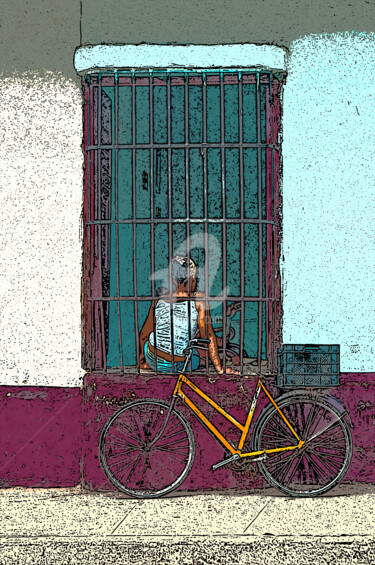 Digital Arts με τίτλο "Fenêtre à Cuba" από Serge Nouchi, Αυθεντικά έργα τέχνης