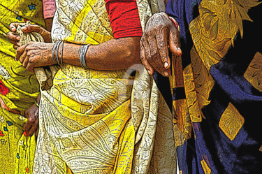 Digital Arts με τίτλο "Sari indiens" από Serge Nouchi, Αυθεντικά έργα τέχνης, Άλλος