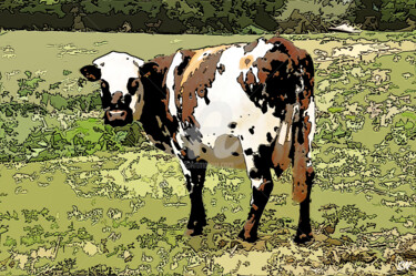 Arte digital titulada "la vache" por Serge Nouchi, Obra de arte original, Otro