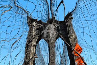 Digitale Kunst mit dem Titel "Sur le pont" von Serge Nouchi, Original-Kunstwerk