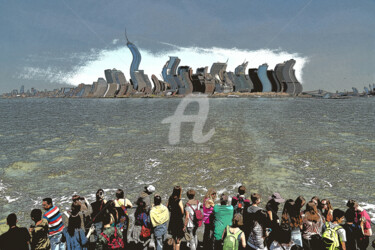 Digitale Kunst mit dem Titel "Vue de Manhattan" von Serge Nouchi, Original-Kunstwerk