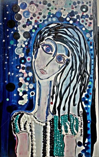 Malerei mit dem Titel "Eva" von Serge Prowizur, Original-Kunstwerk, Acryl