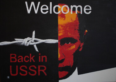 Картина под названием "Welcome. Back in US…" - Serge Ra, Подлинное произведение искусства, Масло