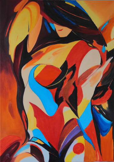 Painting titled "AURA" by Serge Ra, Original Artwork, Oil