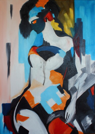 Malerei mit dem Titel "Aute" von Serge Ra, Original-Kunstwerk, Öl