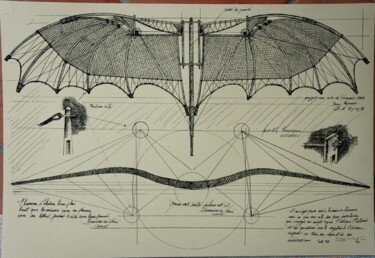 Obrazy i ryciny zatytułowany „Recherche pour une…” autorstwa Serge Reynaud (Art of Flying), Oryginalna praca, Cyfrowy wydruk