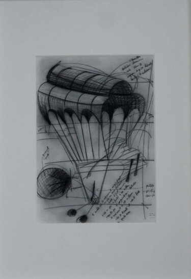 Printmaking titled "Dessin préparatoire" by Serge Reynaud (Art of Flying), Original Artwork, Digital Print