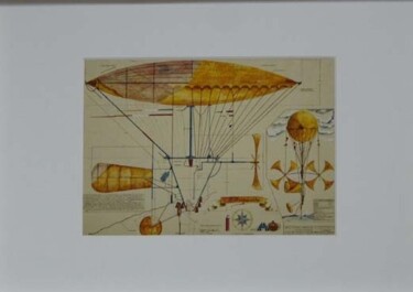 Printmaking titled "Helicopanthe_" by Serge Reynaud (Art of Flying), Original Artwork, Digital Print