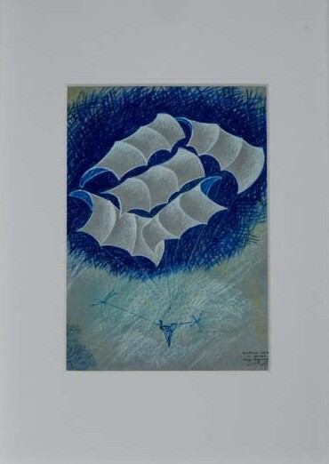 Estampas & grabados titulada "Machine volante à v…" por Serge Reynaud (Art of Flying), Obra de arte original, Impresión digi…