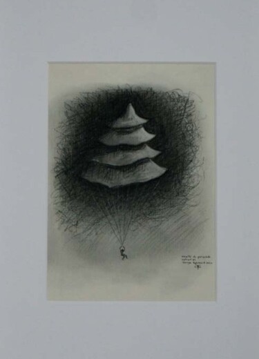 Printmaking titled "Traité du parachute…" by Serge Reynaud (Art of Flying), Original Artwork, Digital Print