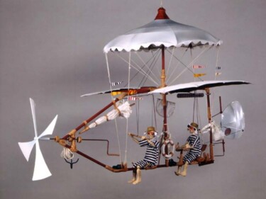 Scultura intitolato "OMBELLIBUS" da Serge Reynaud (Art of Flying), Opera d'arte originale, Media misti