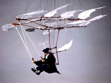 Escultura titulada "MARIUS  VENTILATEUR" por Serge Reynaud (Art of Flying), Obra de arte original, Media mixtos