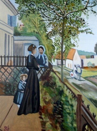 Картина под названием "D'après Pissarro" - Serge Ribardiere (RIB), Подлинное произведение искусства, Масло