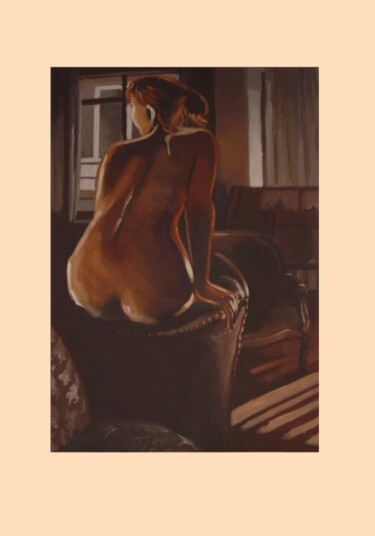 Painting titled "Borcu1" by Serge Salis, Original Artwork, Oil Mounted on Wood Stretcher frame