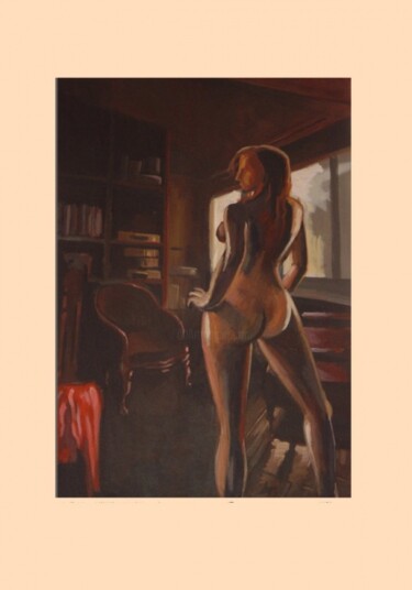 Painting titled "Borcu2" by Serge Salis, Original Artwork, Oil Mounted on Wood Stretcher frame