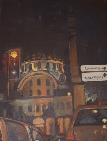 Pintura titulada "Minuit sonne près d…" por Serge Salis, Obra de arte original, Acrílico Montado en Bastidor de camilla de m…