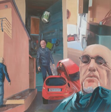 Картина под названием "My Home 2" - Serge Salis, Подлинное произведение искусства, Масло Установлен на Деревянная рама для н…