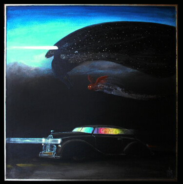 Pintura intitulada "Накрывает ночь звёз…" por Serge Sunne, Obras de arte originais, Acrílico