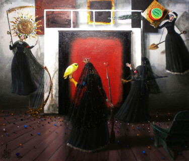 Картина под названием "Делегация Сунне в с…" - Serge Sunne, Подлинное произведение искусства, Акрил
