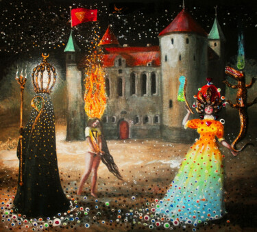 Картина под названием "Рижский замок обите…" - Serge Sunne, Подлинное произведение искусства, Акрил