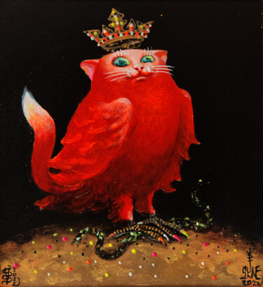 Peinture intitulée "Catowl" par Serge Sunne, Œuvre d'art originale, Acrylique