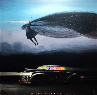 Картина под названием "Накрывает Ночь Звёз…" - Serge Sunne, Подлинное произведение искусства, Акрил