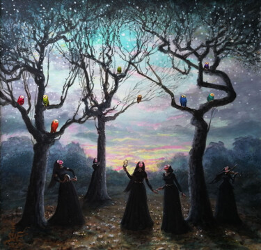 Pintura titulada "Соната в саду семи…" por Serge Sunne, Obra de arte original, Acrílico