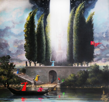 Pittura intitolato "Световой портал в с…" da Serge Sunne, Opera d'arte originale, Acrilico