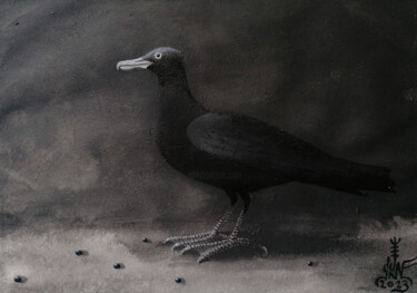 Painting titled "Herring gull" by Serge Sunne, Original Artwork, Acrylic