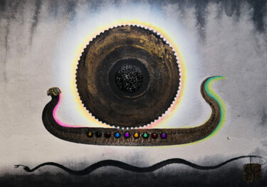 Картина под названием "Eye of Hor Ra or Ni…" - Serge Sunne, Подлинное произведение искусства, Акрил