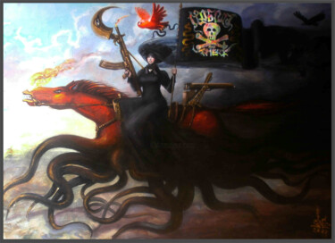 Картина под названием "freedom or death" - Serge Sunne, Подлинное произведение искусства, Акрил