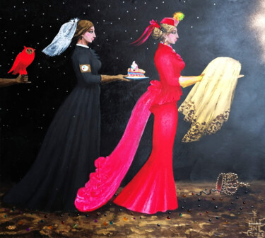 Peinture intitulée "Offering: Emperor's…" par Serge Sunne, Œuvre d'art originale, Acrylique