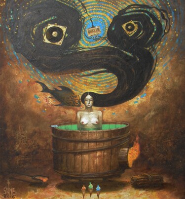 Pintura intitulada "Magnitomusic for ja…" por Serge Sunne, Obras de arte originais, Acrílico