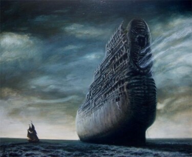 Malerei mit dem Titel "ghosts of atlantic" von Serge Sunne, Original-Kunstwerk