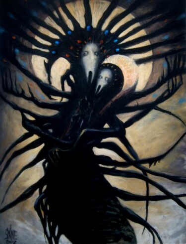 Pintura titulada "another holy mother" por Serge Sunne, Obra de arte original, Acrílico