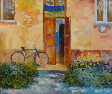 Painting titled "The house where the…" by Serge Syrok, Original Artwork, Oil